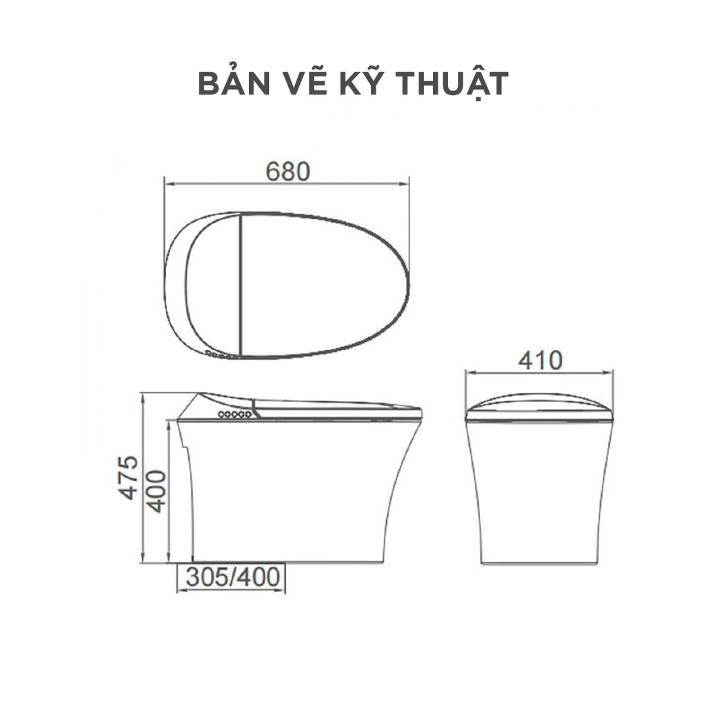 Bồn cầu thông minh Arrow AG801A-1M