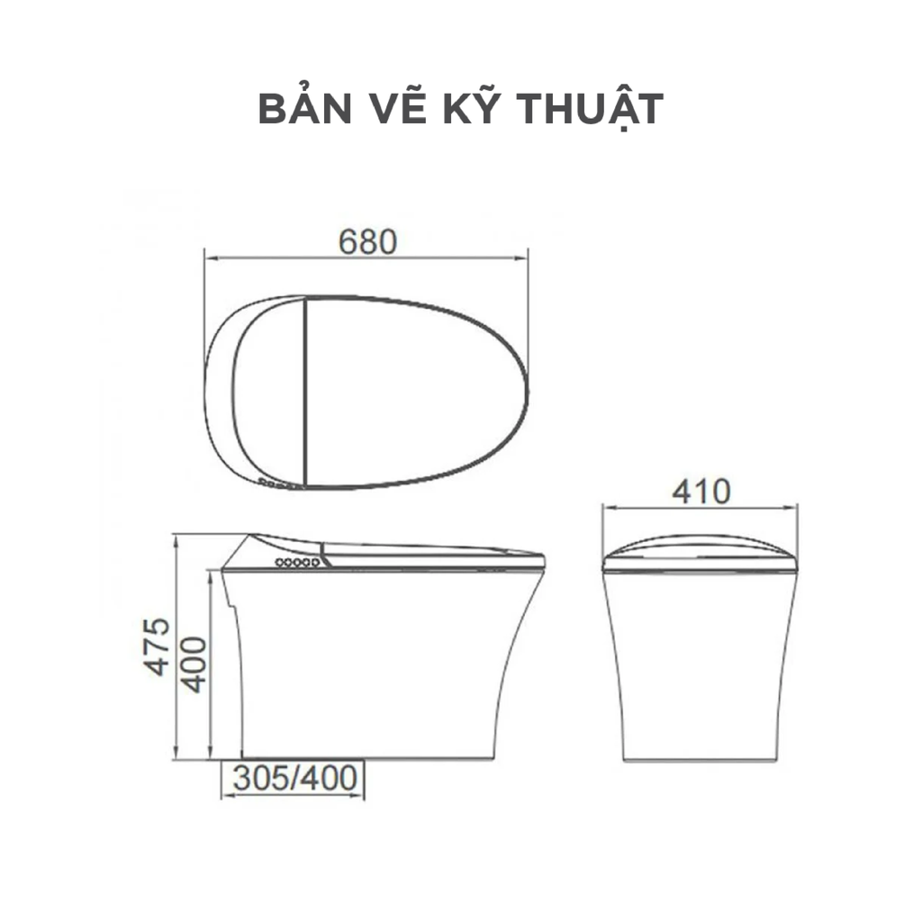 Bồn cầu thông minh Arrow AG801A-1M