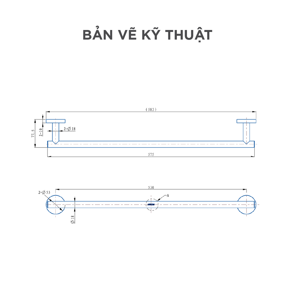 Thanh treo khăn Arrow AGJ2501SM