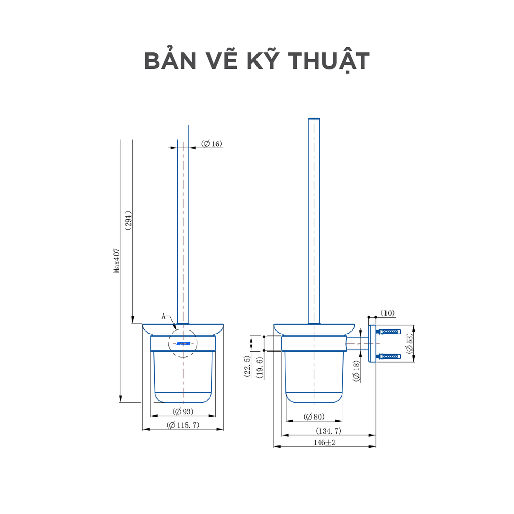 Bộ cọ vệ sinh Arrow AGJ2509SM