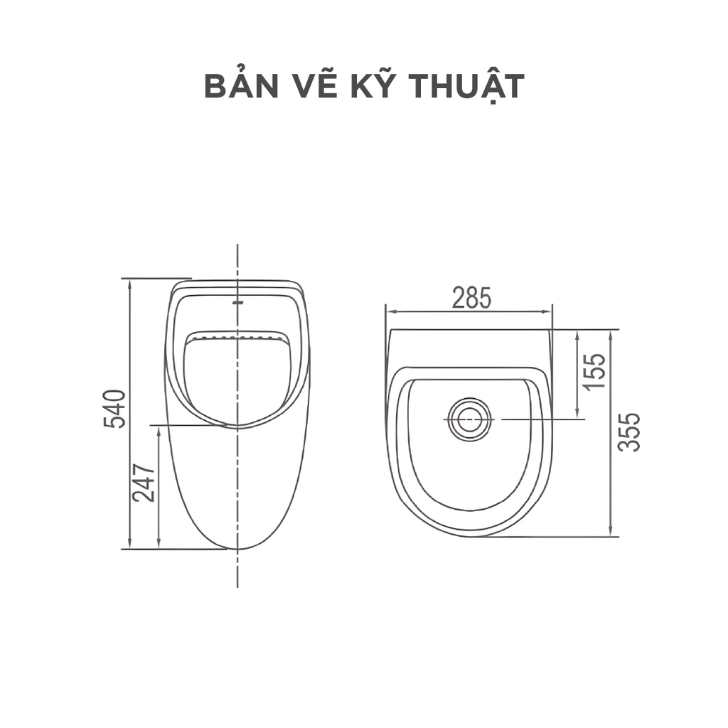 Bồn tiểu nam treo tường Arrow AGN65610C