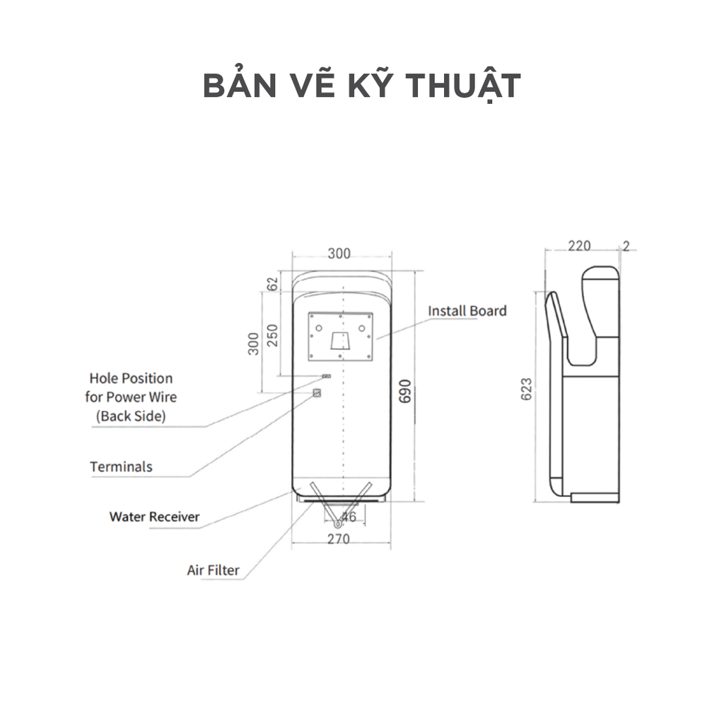Máy sấy tay Arrow AGY512