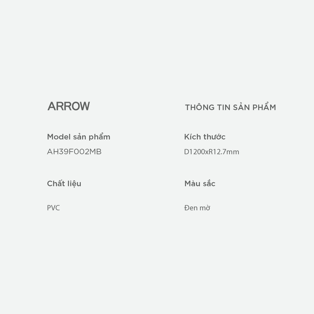 Dây vòi xịt vệ sinh Arrow AH39F002MB