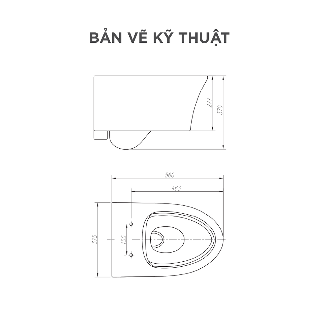 Bồn cầu treo tường Arrow AHB2106H/PG015-ZPA