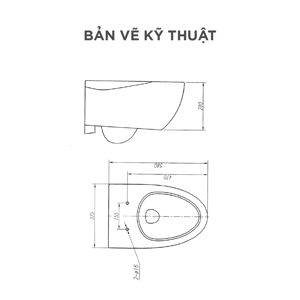 Bồn cầu treo tường Arrow AHB2162H/PG015-ZPA