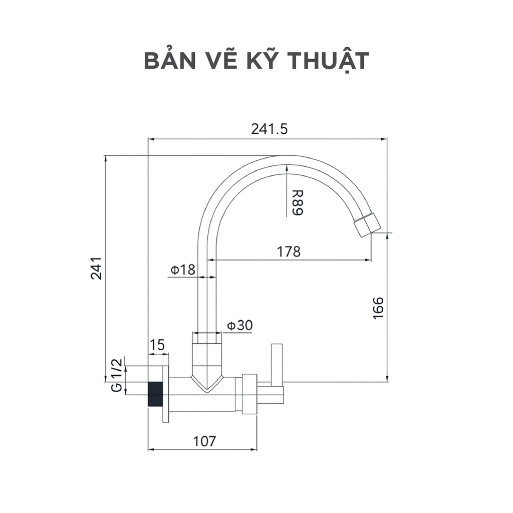 Vòi bếp lạnh Arrow AHCY45002WCP