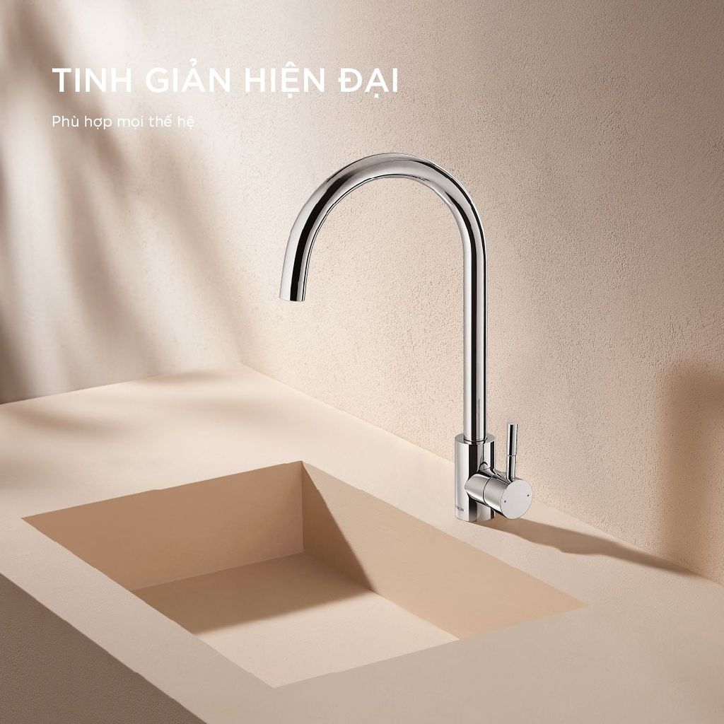 Vòi bếp nóng lạnh Arrow AHCY45013CP