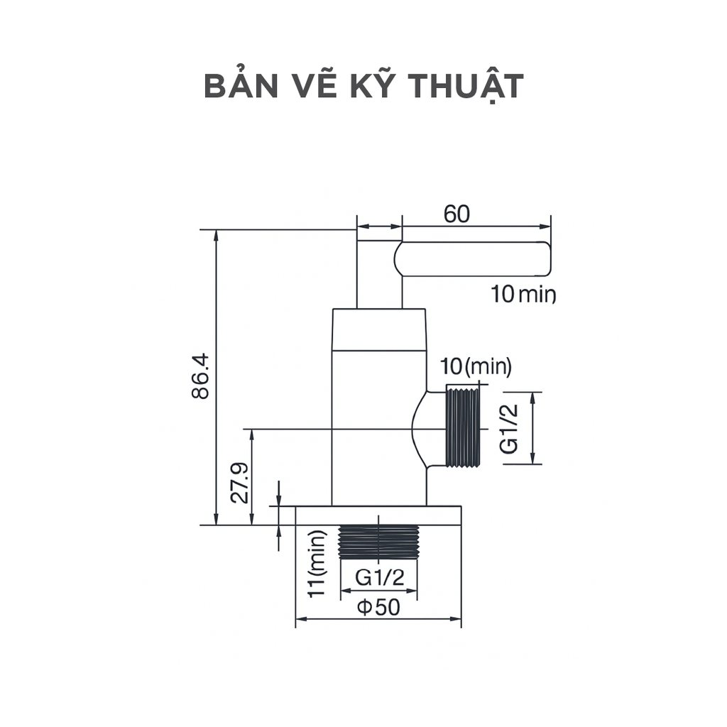 Vòi Lavabo Lạnh Arrow AHGQ35002MCP