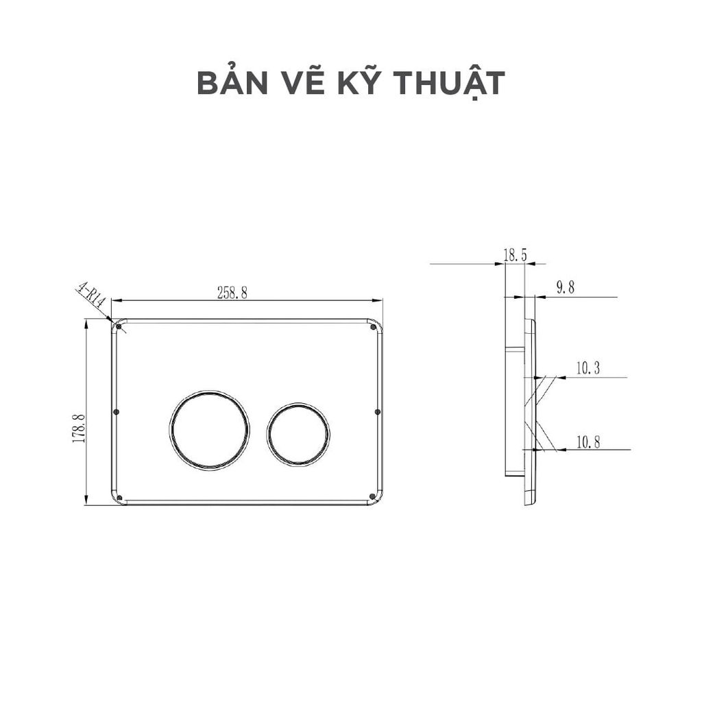 Nút nhấn xả âm tường Arrow AHM002E
