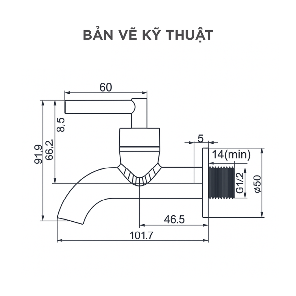 Vòi Lavabo Lạnh Arrow AHMP41002WCP