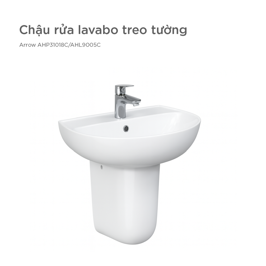 Chậu rửa lavabo treo tường Arrow AHP31018C/AHL9005C