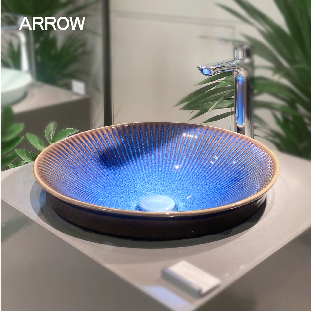 Chậu rửa lavabo đặt bàn Arrow AHP41028B-JB