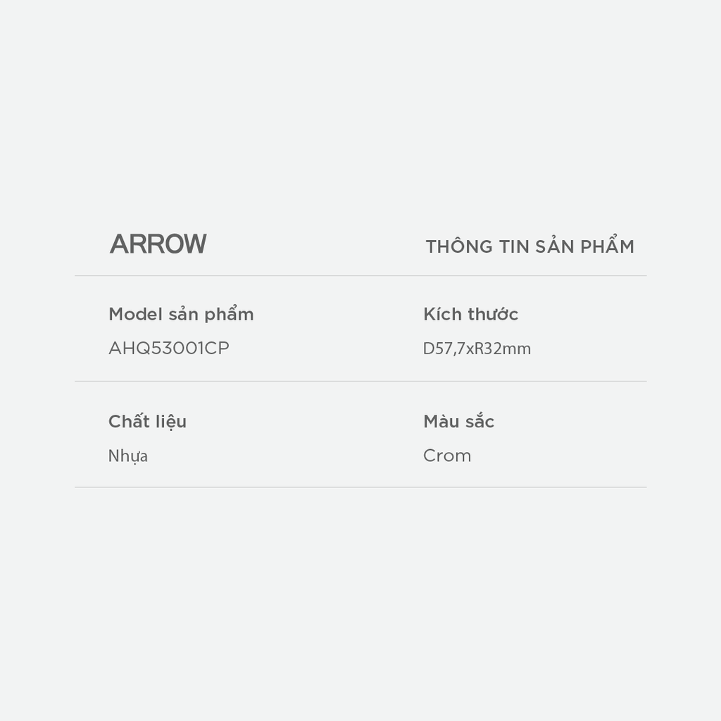 Tay cầm vòi xịt vệ sinh Arrow AHQ53001CP