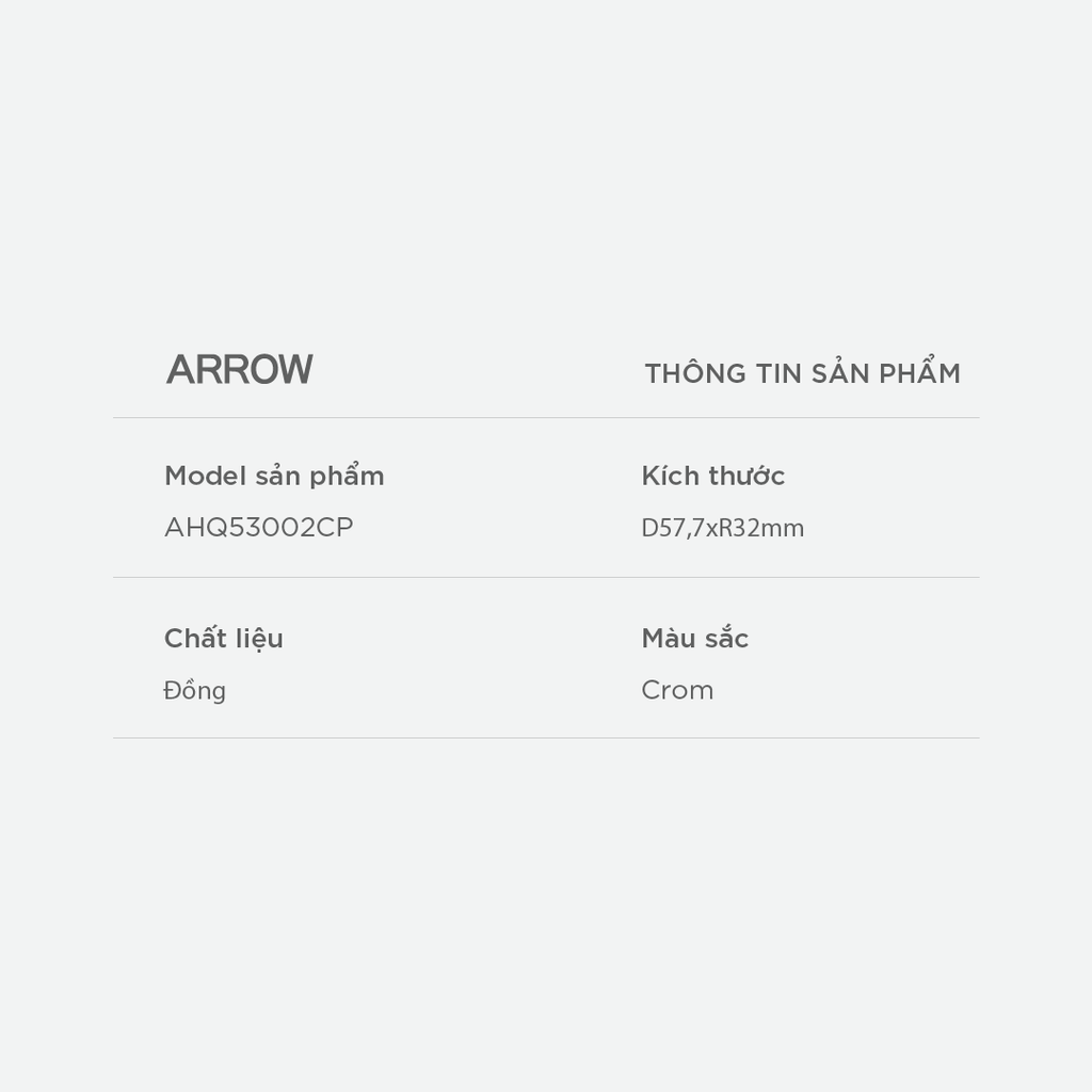 Tay cầm vòi xịt vệ sinh Arrow AHQ53002CP