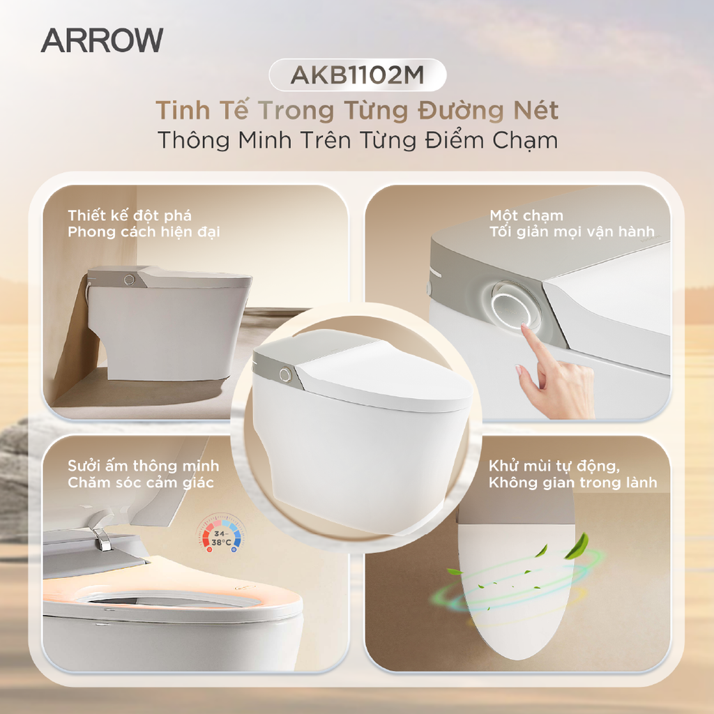 Bồn cầu thông minh Arrow AKB1102M