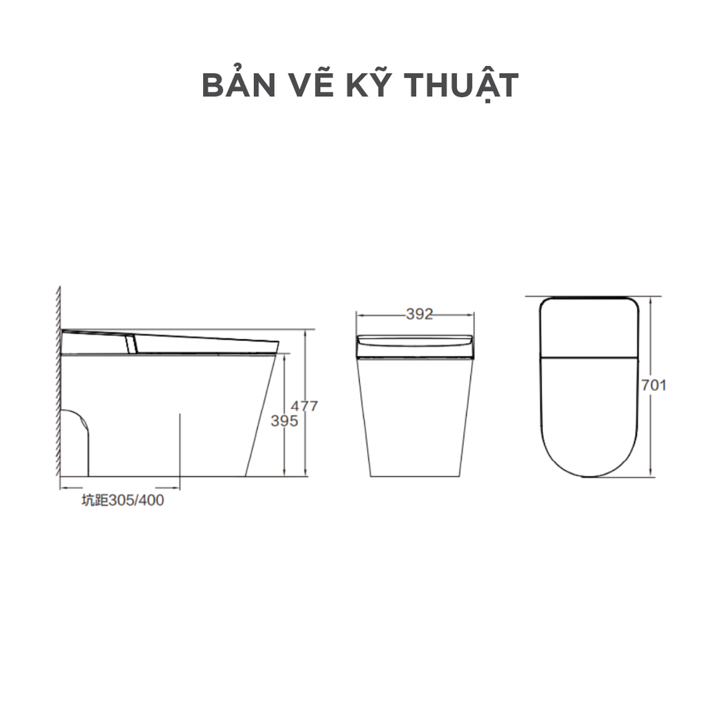 Bồn cầu thông minh Arrow AKB1326M