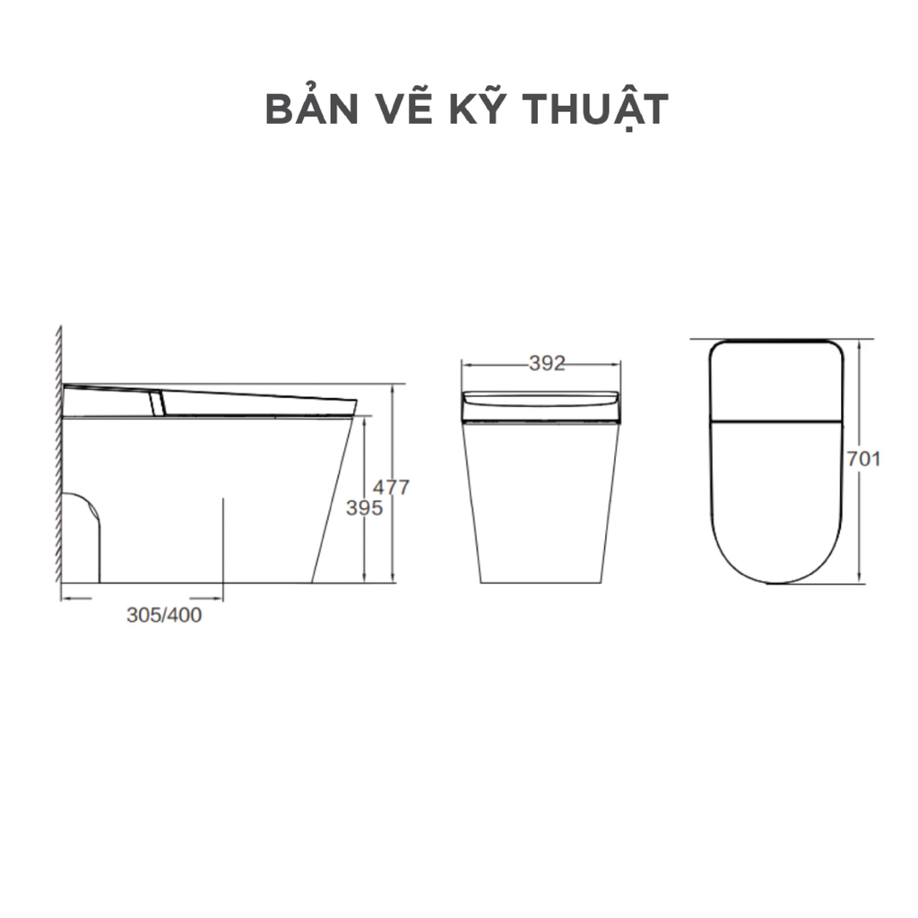 Bồn cầu thông minh Arrow AKB1326M