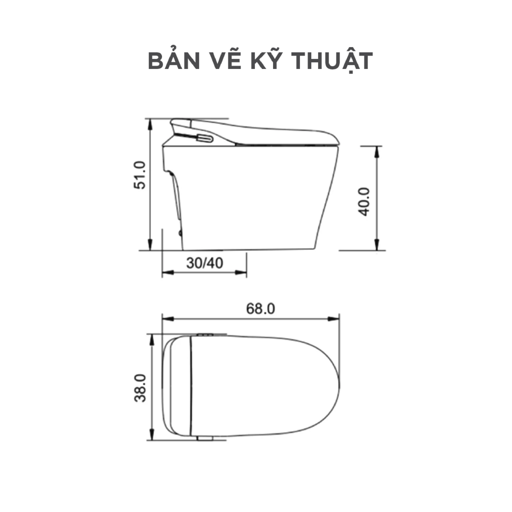Bồn cầu thông minh Arrow AKB1332M