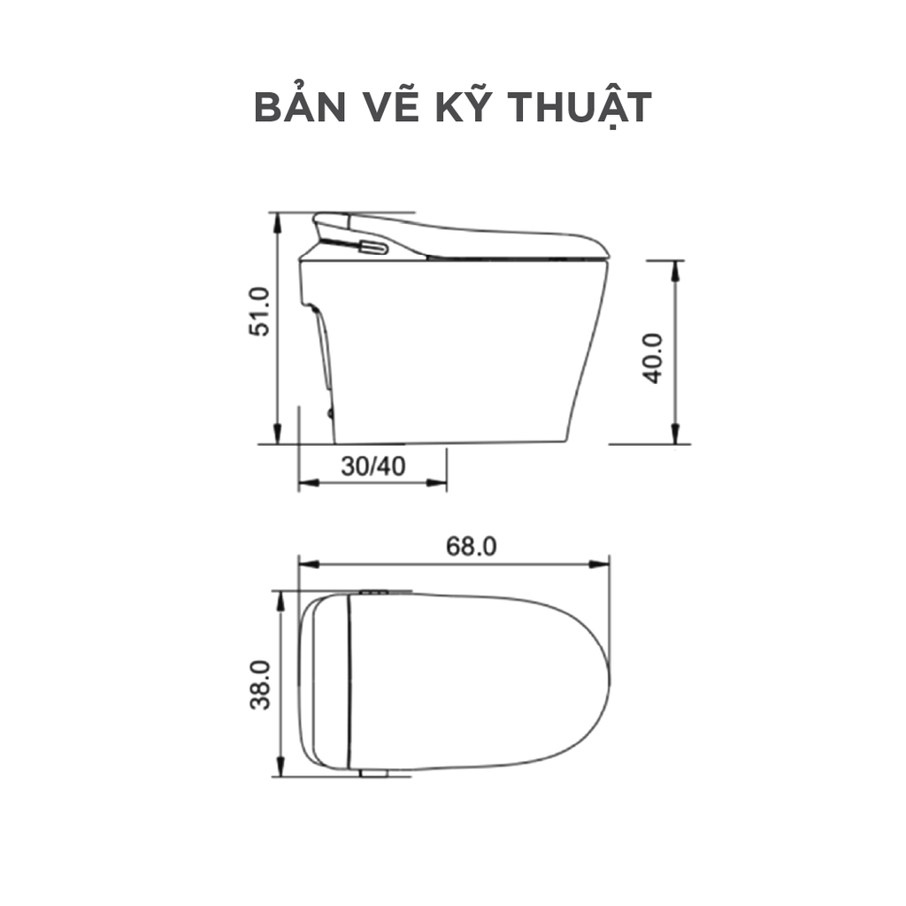 Bồn cầu thông minh Arrow AKB1332M