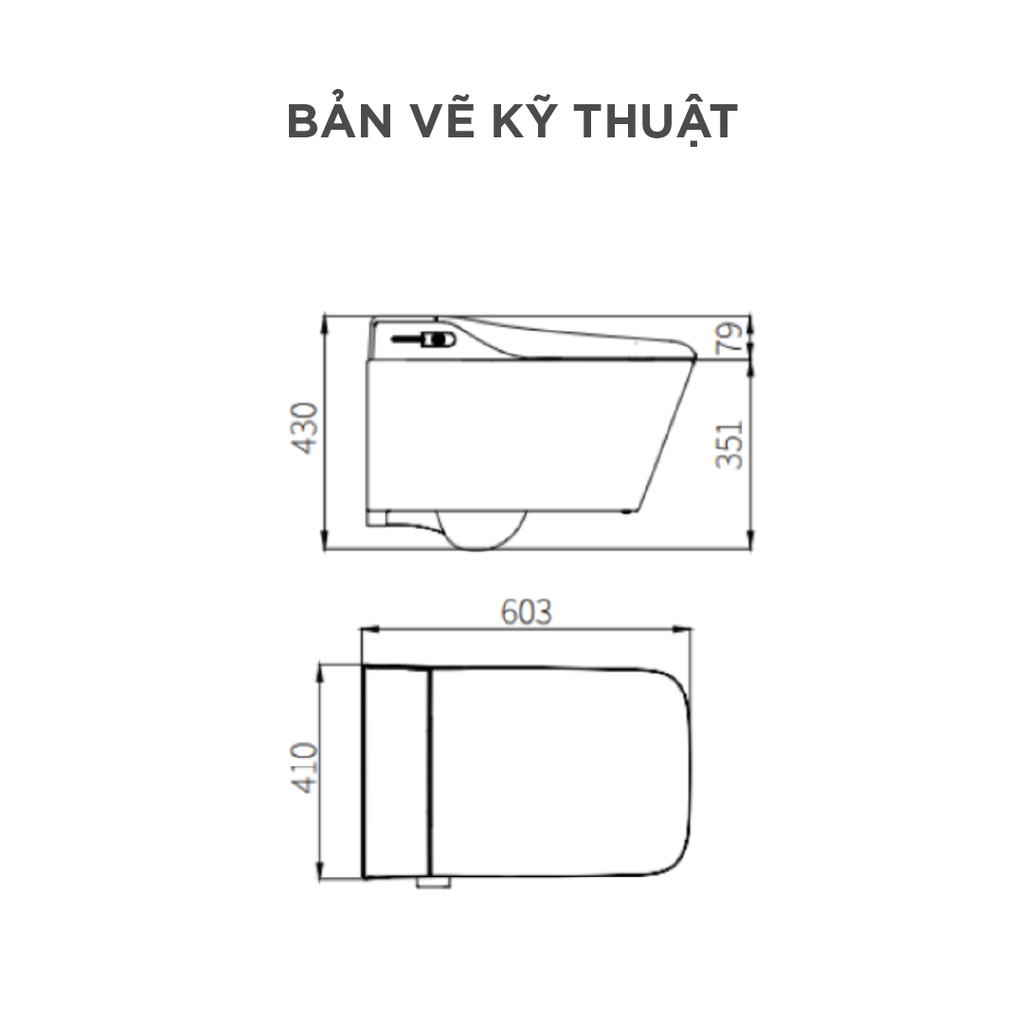 Bồn cầu thông minh treo tường Arrow AKB2130DG-2H/AKB2130H