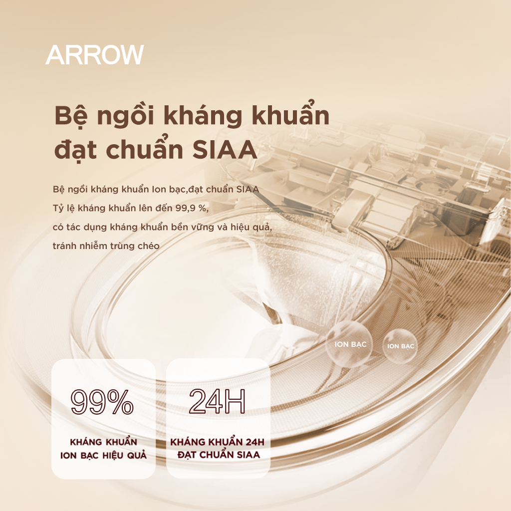 Bồn cầu thông minh treo tường Arrow AKB2130AG-1H/AKB2130H