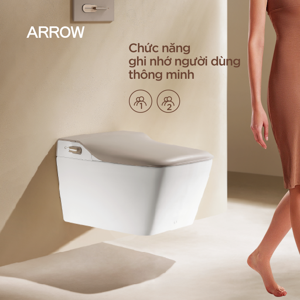 Bồn cầu thông minh treo tường Arrow AKB2130AG-1H/AKB2130H