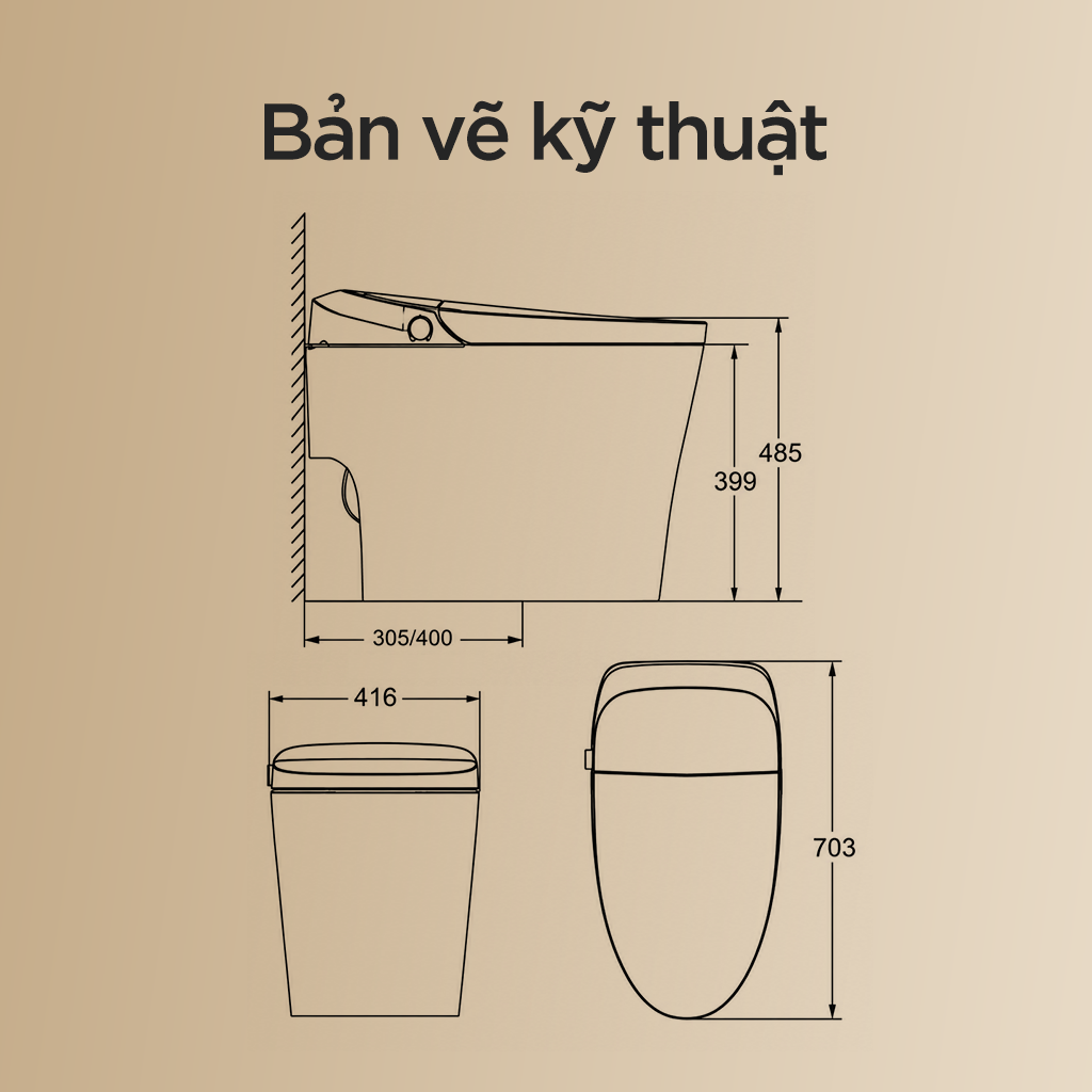 Bồn cầu thông minh Arrow AKE1134M