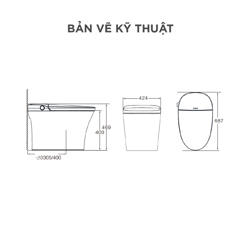 Bồn cầu thông minh Arrow AKE1153M