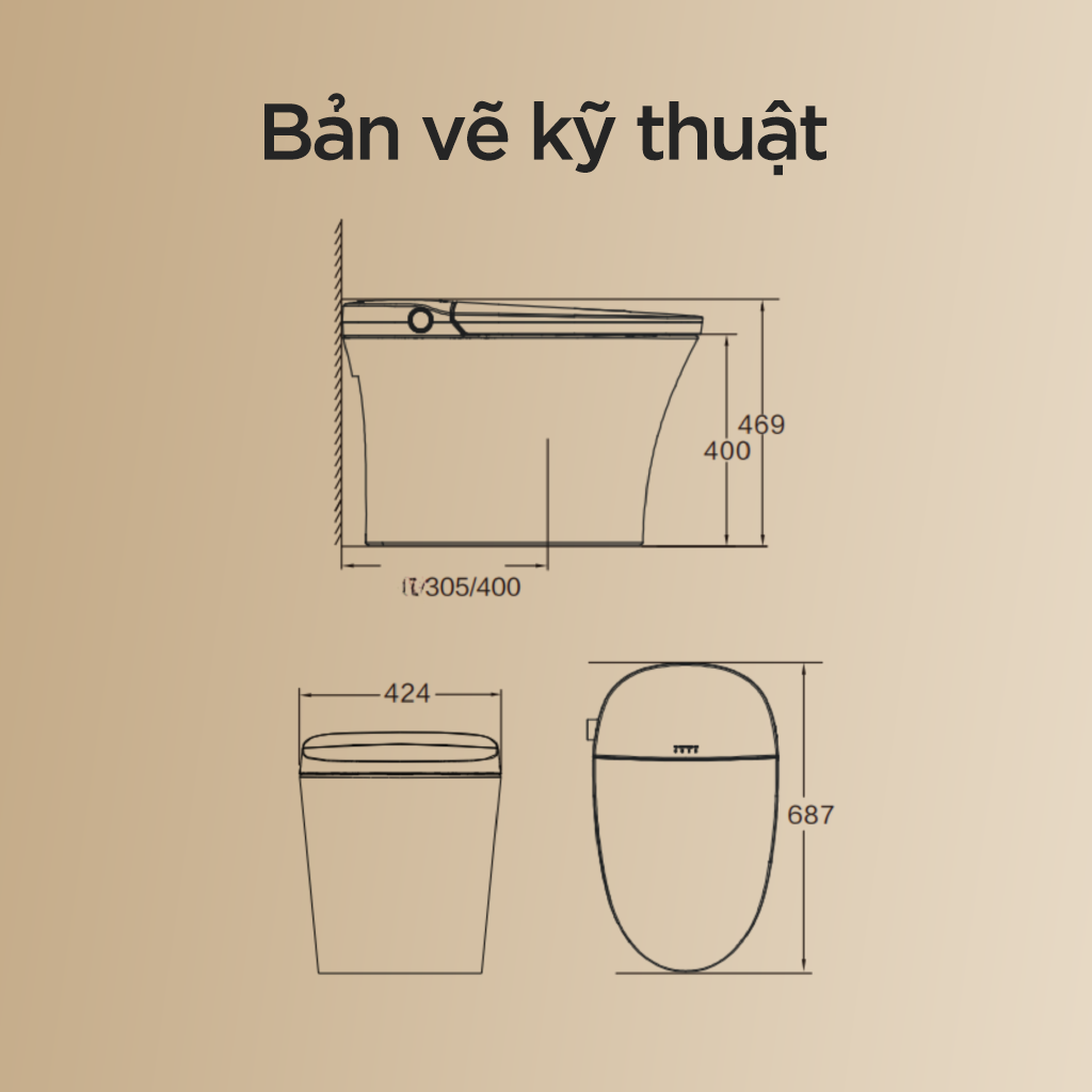 Bồn cầu thông minh Arrow AKE1162M