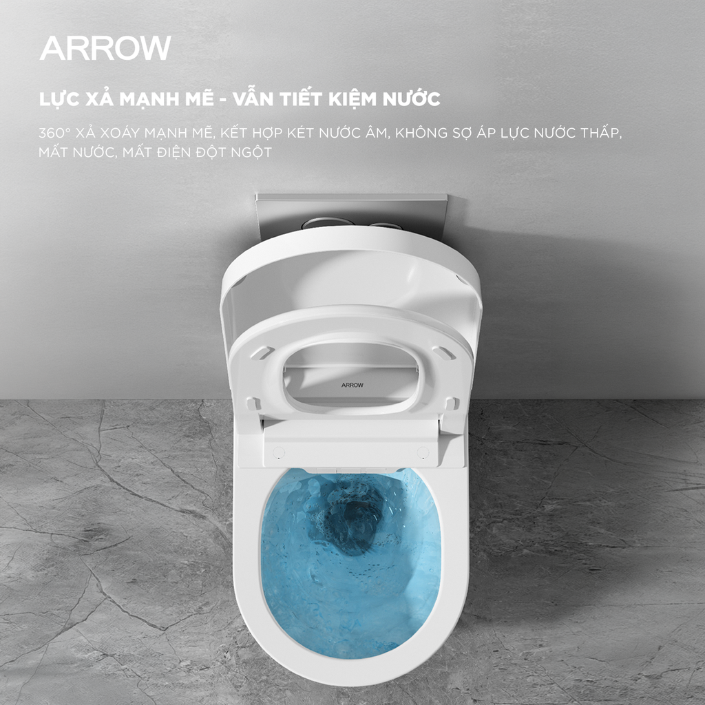 Bồn cầu thông minh treo tường Arrow AKH1051H/AKB1051