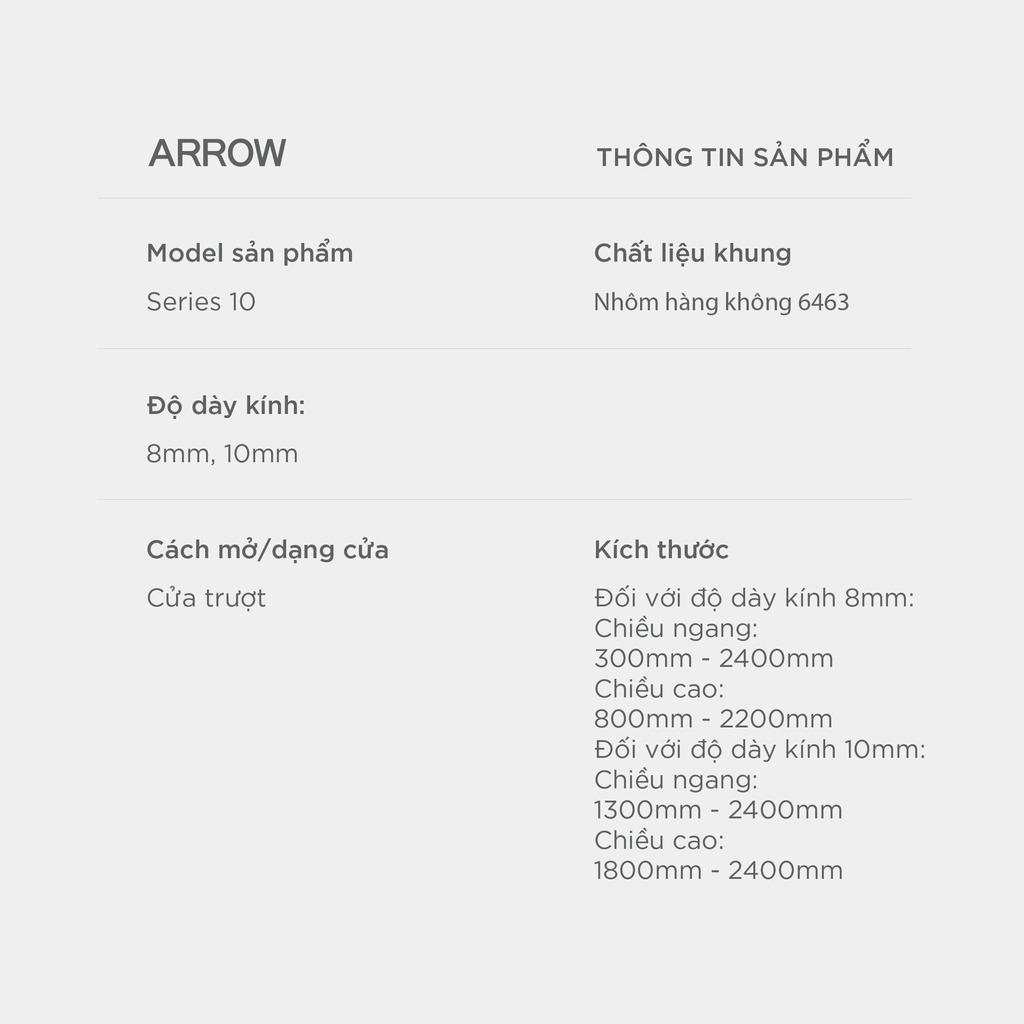 Buồng tắm kính Arrow AL108U