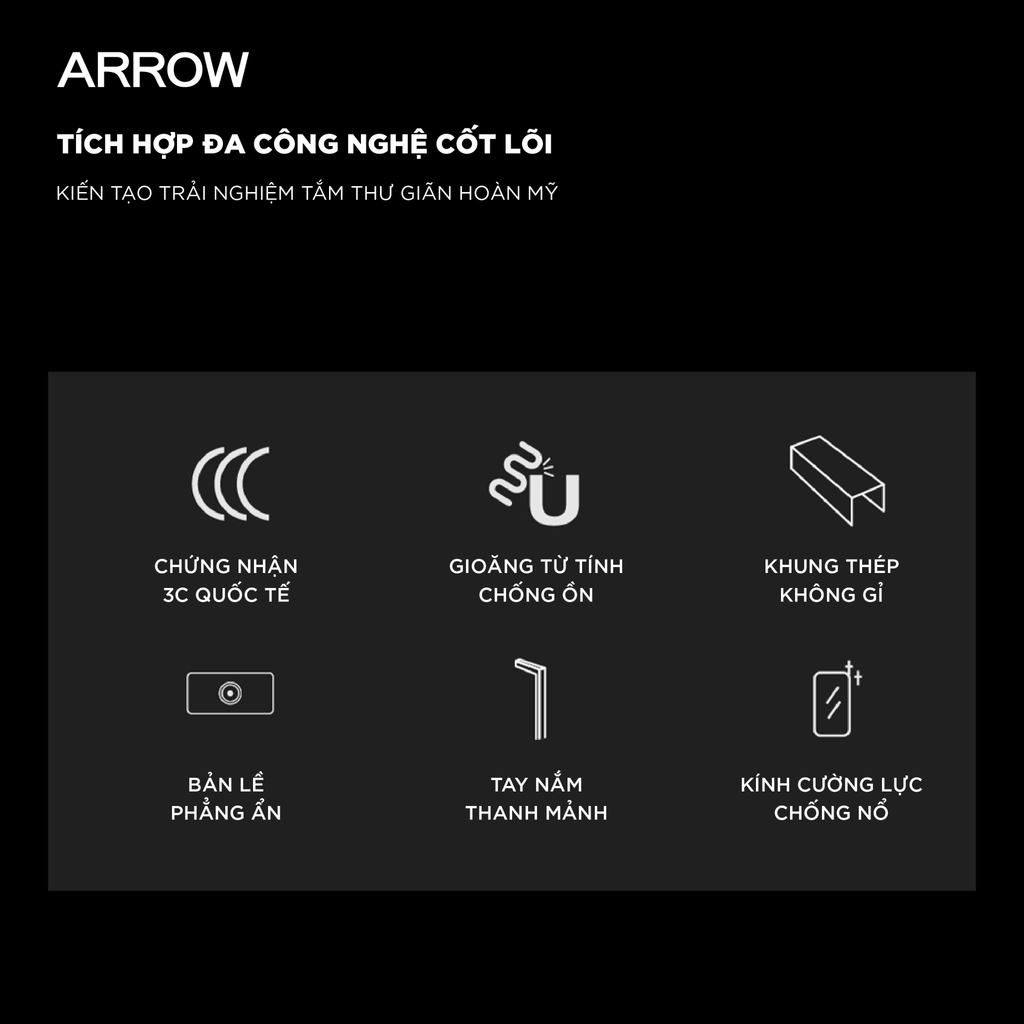Buồng tắm kính Arrow AL48F1