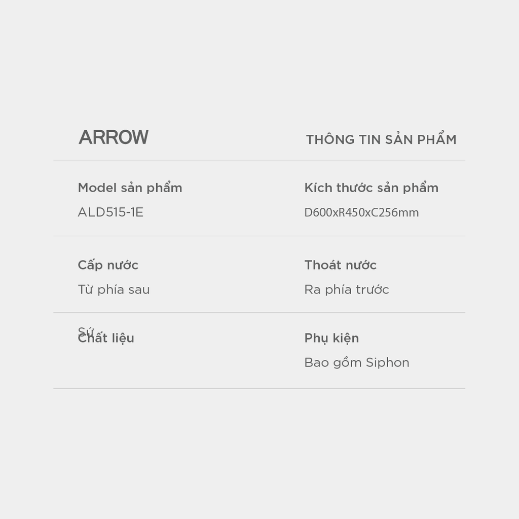 Xí xổm Arrow ALD515-1E