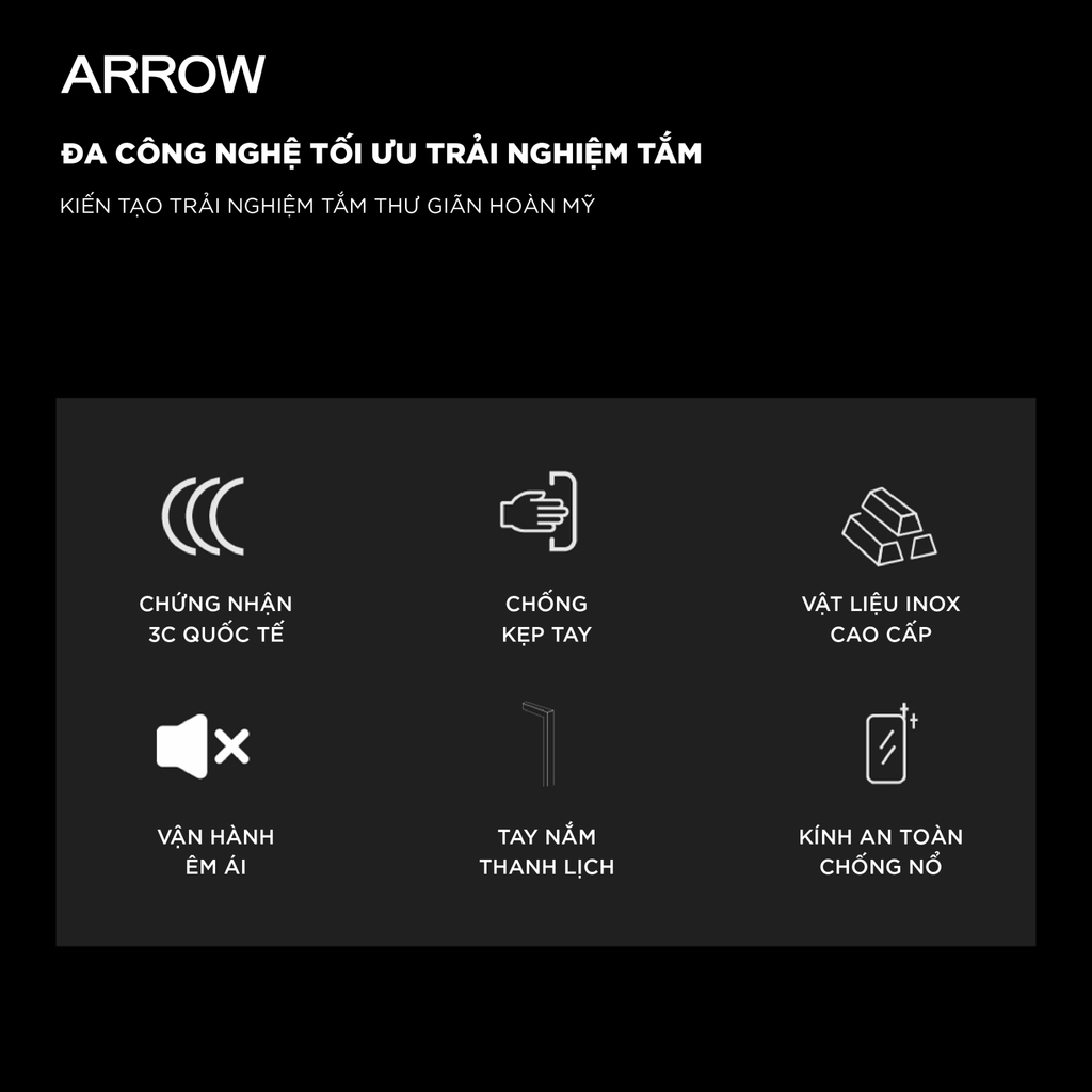 Buồng tắm kính Arrow ALF272HU