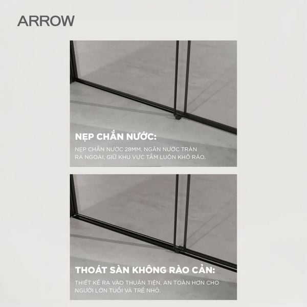 Nẹp chắn nước đảm bảo khô ráo