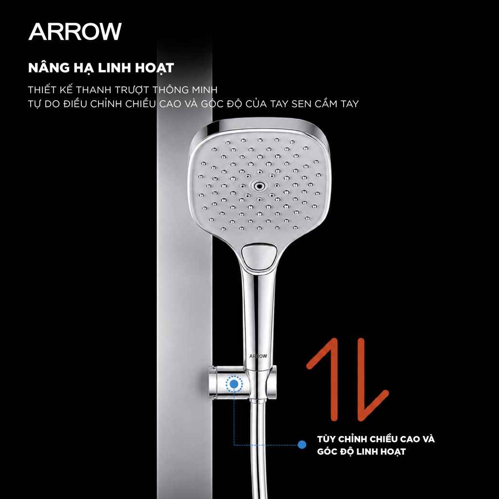 Vòi sen cây nóng lạnh Arrow AMG13GH872BCP