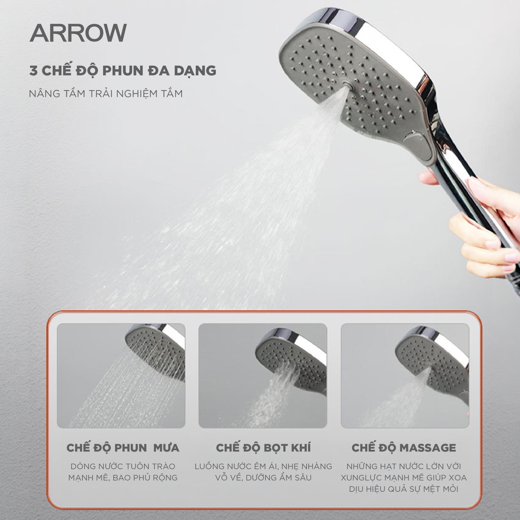 Vòi sen cây nóng lạnh Arrow AMG13GH872BGG