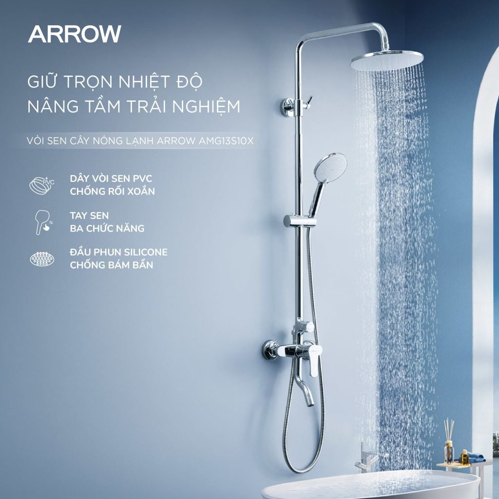 Vòi sen cây nóng lạnh Arrow AMG13S10X