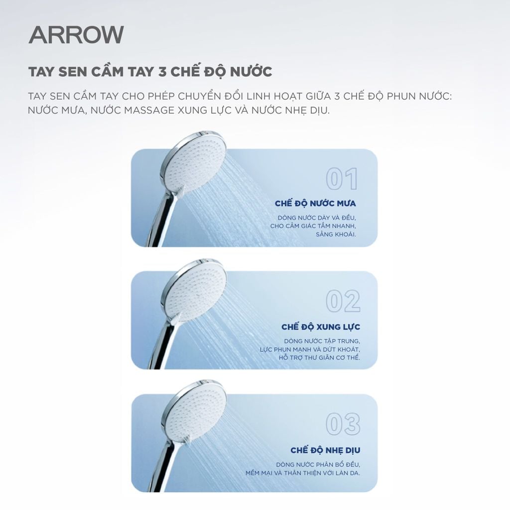 Vòi sen cây nóng lạnh Arrow AMG13S10X