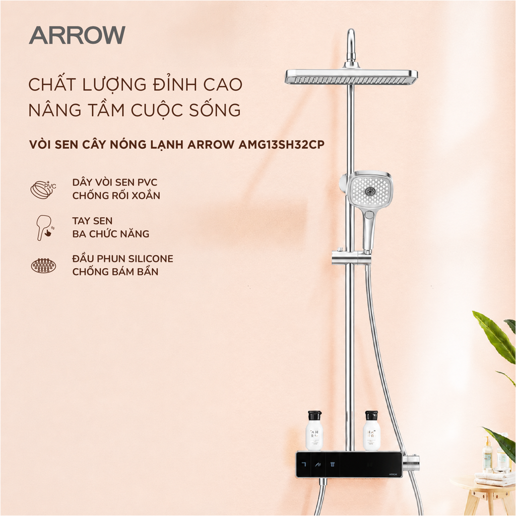 Vòi sen cây nóng lạnh Arrow AMG13SH32CP