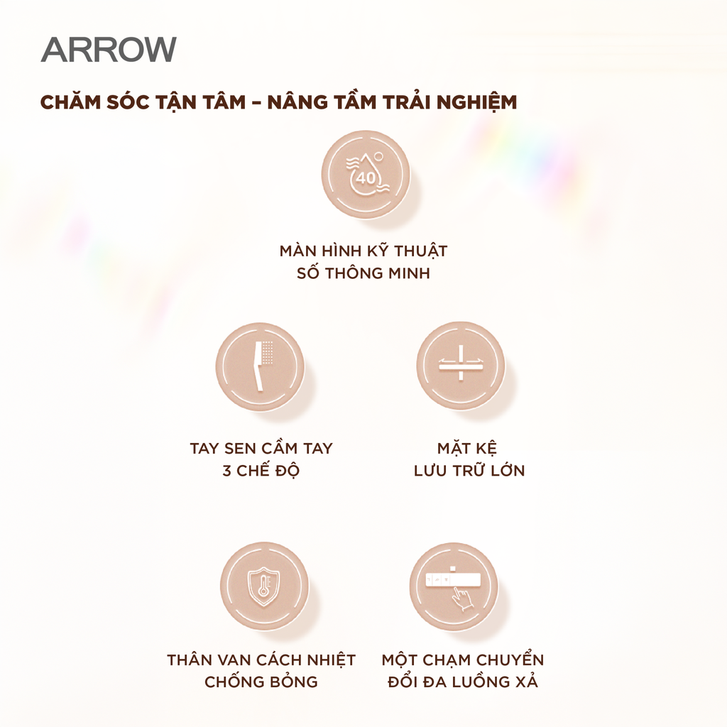 Vòi sen cây nóng lạnh Arrow AMG13SH32CP