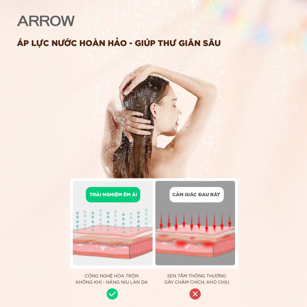 Vòi sen cây nóng lạnh Arrow AMG13SH32CP