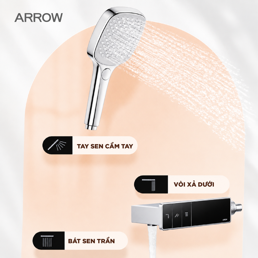Vòi sen cây nóng lạnh Arrow AMG13SH32CP