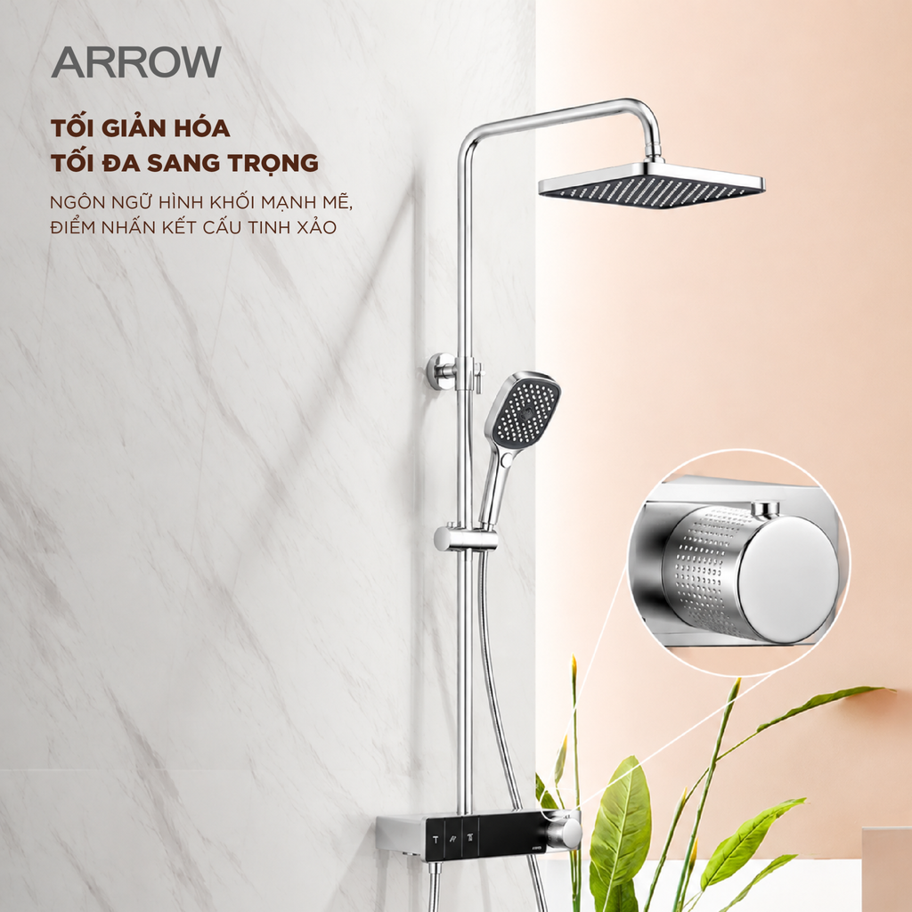 Vòi sen cây nóng lạnh Arrow AMG13SH32CP