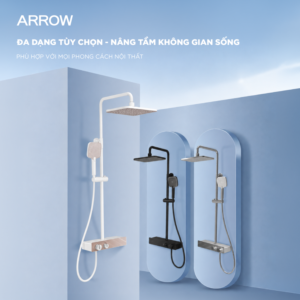 Vòi sen cây nóng lạnh Arrow AMG13SH42CP