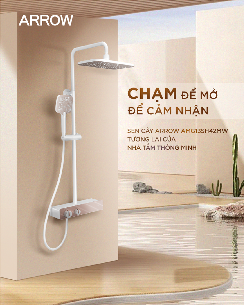 Vòi sen cây nóng lạnh Arrow AMG13SH42MW
