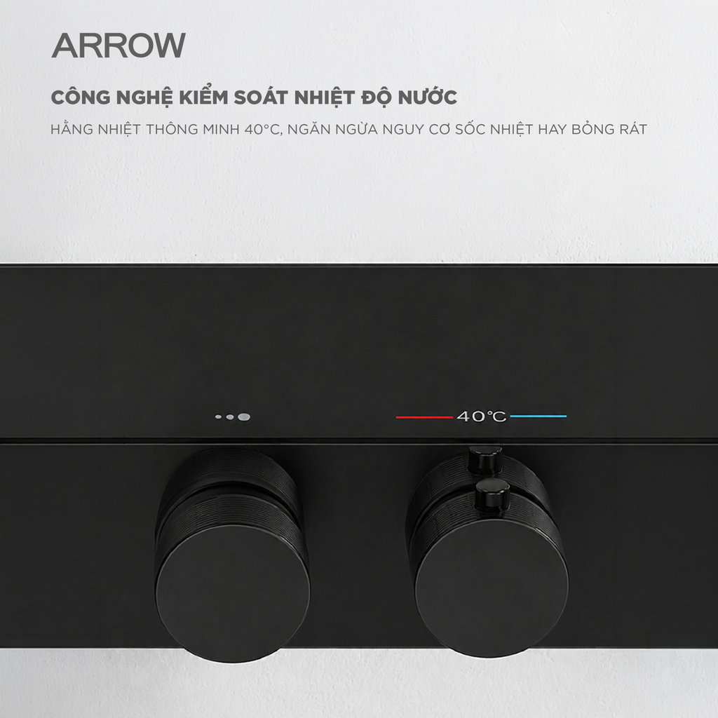 Vòi sen cây nóng lạnh Arrow AMG14GH872MB