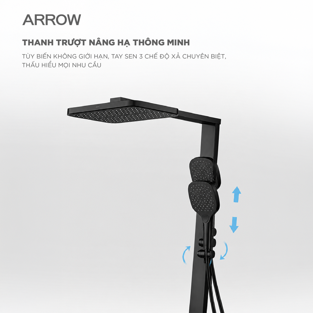 Vòi sen cây nóng lạnh Arrow AMG14GH872MB