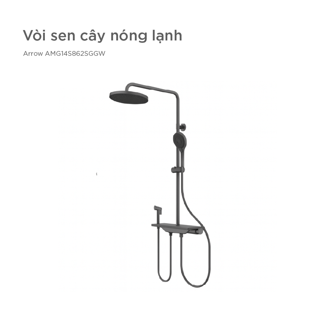 Vòi sen cây nóng lạnh Arrow AMG14S862SGGW
