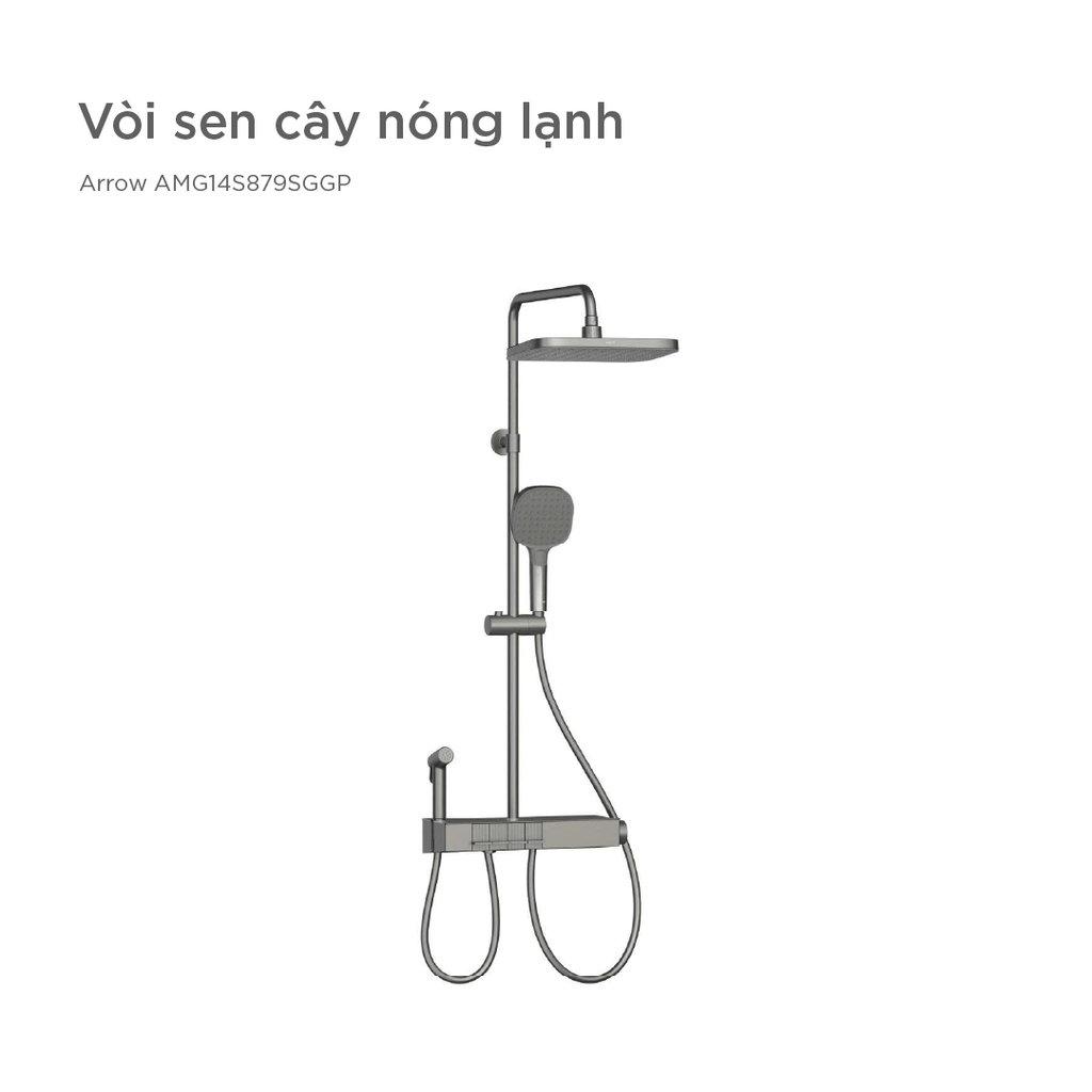 Vòi sen cây nóng lạnh Arrow AMG14S879SGGP